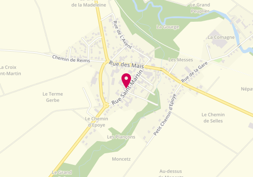 Plan de Le Fournil de St Masmes, 12 Rue Saint Martin, 51490 Saint-Masmes