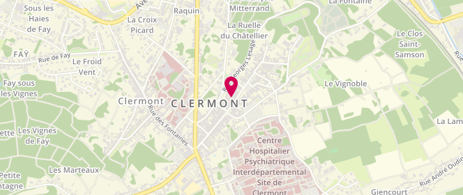 Plan de Au Blé d'Or, 5 Place de l'Hôtel de Ville, 60600 Clermont