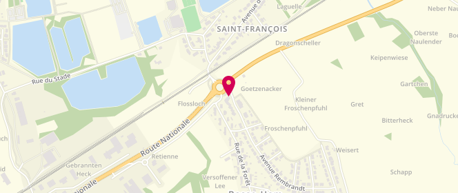 Plan de Boulangerie le Fournil Hamois, 2 Place Auguste Renoir
Avenue Rembrandt, 57970 Basse-Ham