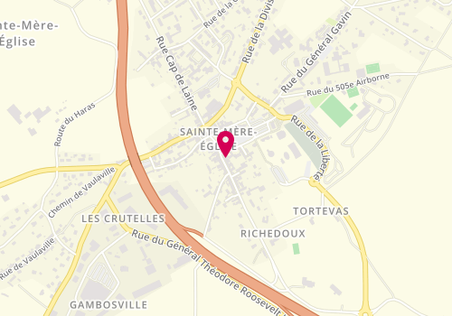 Plan de Boulangerie Patisserie Anquetil, 24 Rue Général de Gaulle, 50480 Sainte-Mère-Église