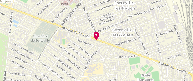 Plan de Les Douceurs de Lola, 101 avenue du 14 Juillet, 76300 Sotteville-lès-Rouen