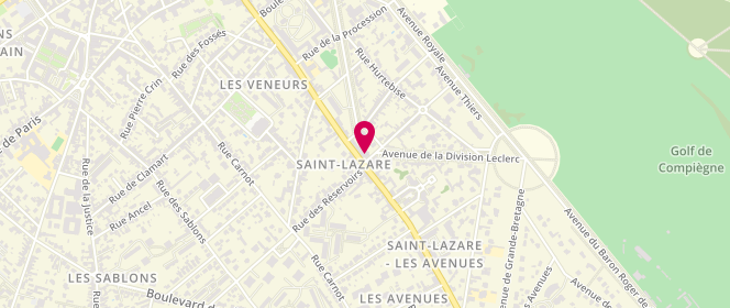 Plan de Boulangerie Marquette, 19 Rue Saint-Lazare, 60200 Compiègne