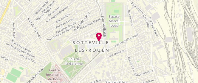 Plan de O'Délices, 6 place de l'Hôtel de Ville, 76300 Sotteville-lès-Rouen