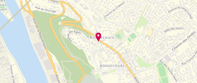 Plan de Artisan Boulanger Pâtissier wassime, 99 Route de Paris, 76240 Bonsecours