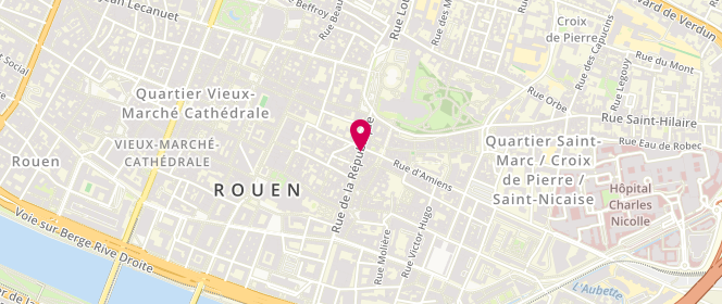 Plan de La boulangerie de la republique, 88 Rue de la République, 76000 Rouen