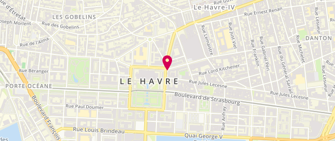 Plan de La Mie Câline, 80 place de l'Hôtel de Ville, 76600 Le Havre