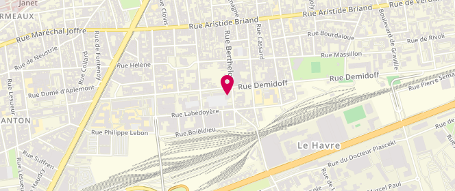 Plan de Le Fournil Demidoff, 19 Rue Berthelot, 76600 Le Havre