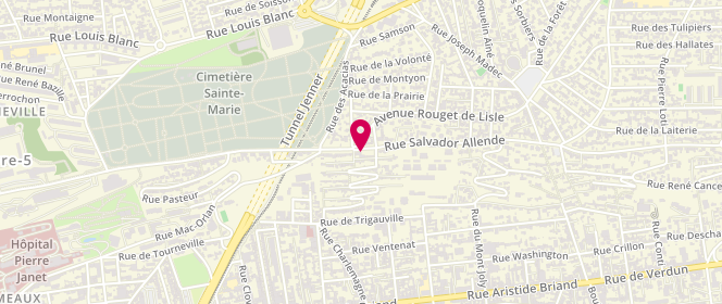 Plan de Le Fournil de Marie, 104 Rue Salvador Allende, 76600 Le Havre