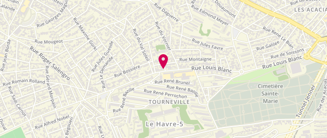 Plan de Le Fournil de la Cavee Verte, 287 Rue Cavée Verte, 76620 Le Havre