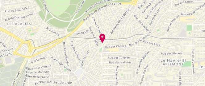 Plan de Habib Kamel Boulangerie de l'Isle, 123 Avenue Rouget de Lisle, 76610 Le Havre