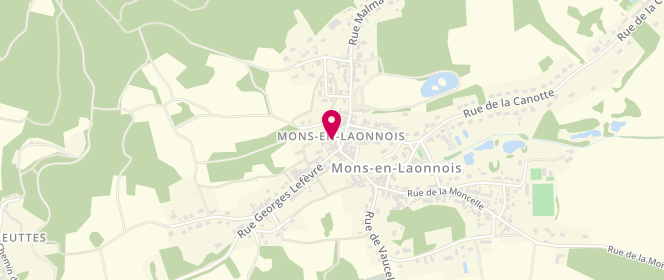 Plan de Aux délices de Mons, 12 Gd Pl. Grande Pce d'Aix en Provence, 02000 Mons-en-Laonnois