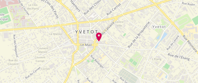 Plan de Aux délices D'Yvetot, 11 Place de l'Hotel de Ville, 76190 Yvetot