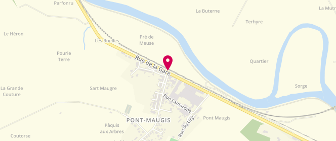 Plan de Au Fournil des Bons Gout, 3 Rue de la Gare, 08350 Noyers-Pont-Maugis