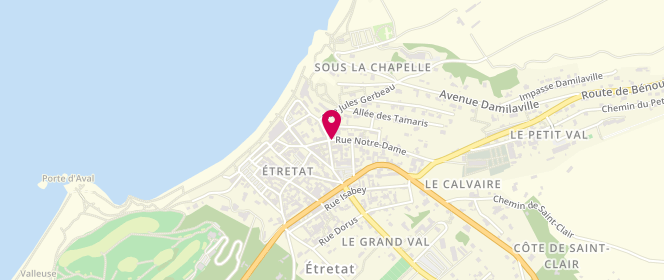 Plan de Au Petit Accent, 38 Rue Notre Dame, 76790 Étretat