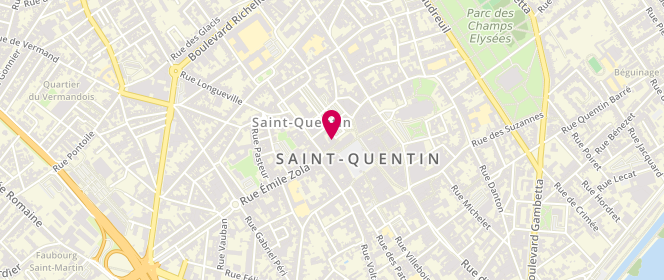 Plan de Les Gourmandises de Saint Quentin, 5 place Gaspard de Coligny, 02100 Saint-Quentin
