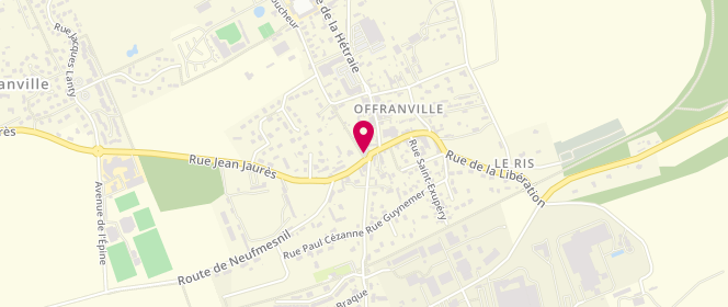 Plan de Aux Délices d'Offranville, 2 Rue Jean Jaurès, 76550 Offranville