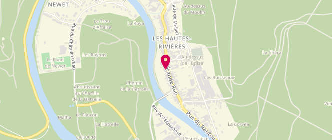 Plan de La Riviere Gourmande, 23 Grande Rue, 08800 Les Hautes-Rivières
