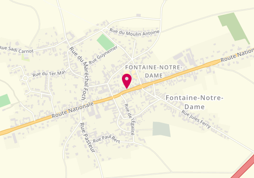 Plan de Boulangerie goubet, 1308 Route Nationale, 59400 Fontaine-Notre-Dame