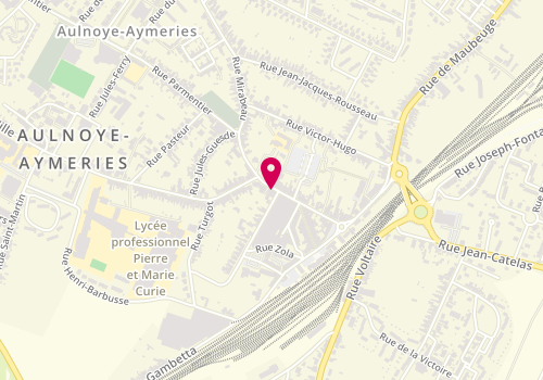 Plan de Boulangerie Pâtisserie Génie, 25 Rue Jean Jaurès, 59620 Aulnoye-Aymeries