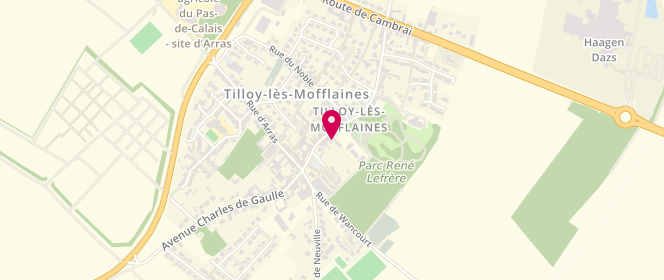 Plan de Aux tentations de Philippe, 41 avenue Charles de Gaulle, 62217 Tilloy-lès-Mofflaines