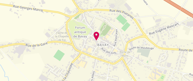 Plan de Boulangerie-Patisserie la Romaine, 30 place Charles de Gaulle, 59570 Bavay