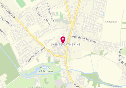 Plan de Carrefour Express, 14 Place de la Republique, 62223 Sainte-Catherine