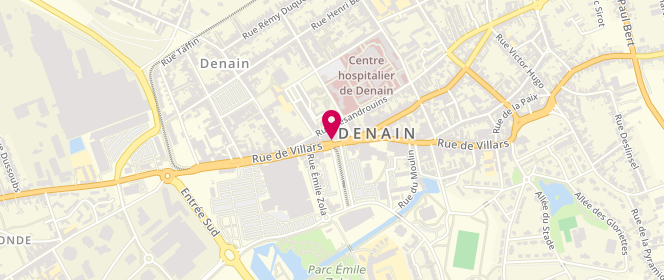 Plan de Au Pain d'Orient, 103 Rue Villars, 59220 Denain
