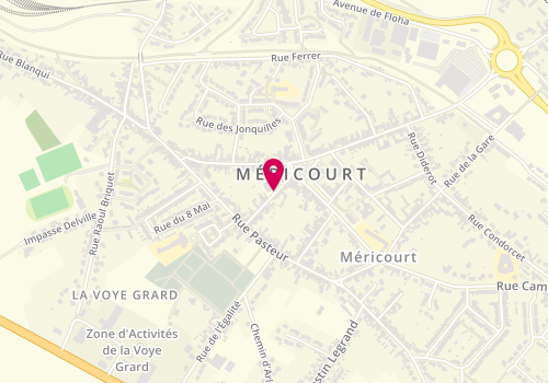 Plan de Boulangerie des 4 Epis, 2 Rue Michelet, 62680 Méricourt
