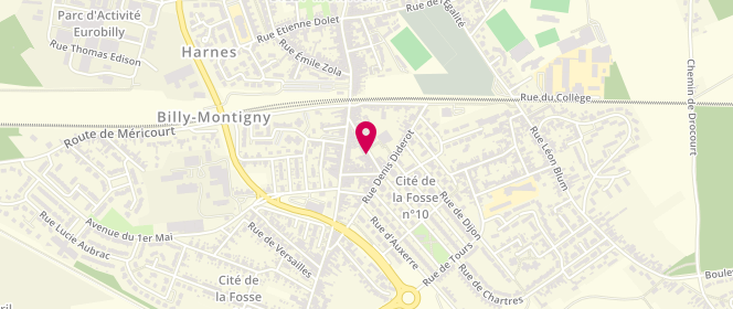 Plan de La Baguette d'Or, 8 Rue Pasteur, 62420 Billy-Montigny
