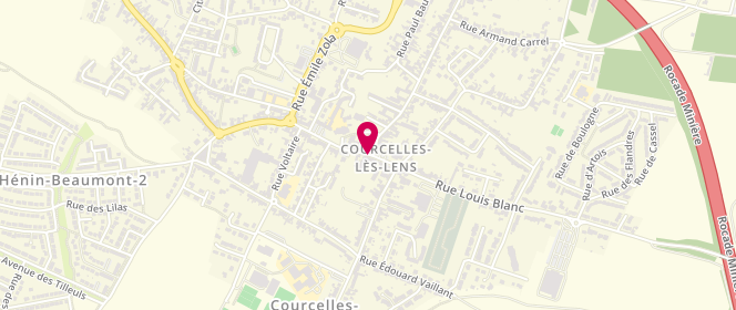 Plan de Au Bon Croissant, 8 Rue des Poilus, 62970 Courcelles-lès-Lens