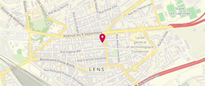 Plan de Le Fournil Lensois, 49 Rue René Lanoy, 62300 Lens