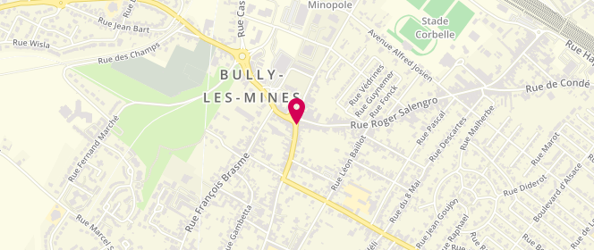 Plan de CHIVET Daniel, 3 Rue Jean Jaures, 62160 Bully-les-Mines