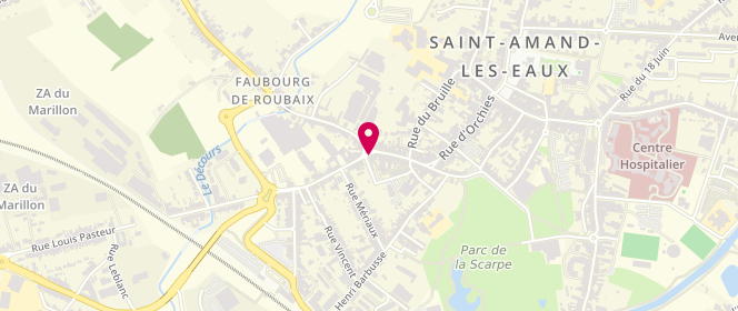 Plan de Au Pain de Saint Amand, 9 place Gambetta, 59230 Saint-Amand-les-Eaux