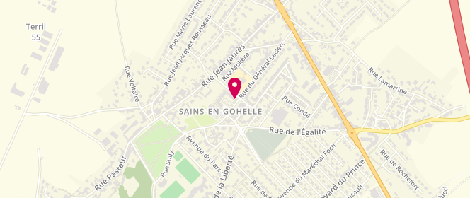Plan de Le Petit Fournil, 8 place de la Mairie, 62114 Sains-en-Gohelle
