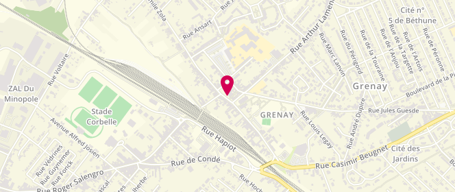 Plan de Au moulin de Grenay, 40 place Pasteur, 62160 Grenay