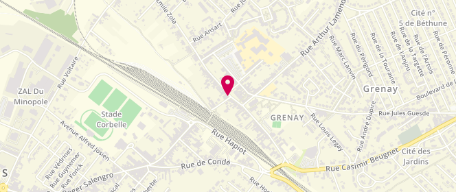 Plan de TETART Bertrand, 16 Place Pasteur, 62160 Grenay