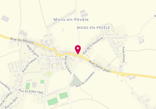Plan de Aux Pains de pévèle, 199 Rue Saint-Jean, 59246 Mons-en-Pévèle