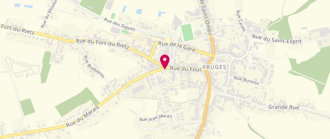 Plan de Aux Delices d'Agathe, 1 Rue de Saint-Omer, 62310 Fruges