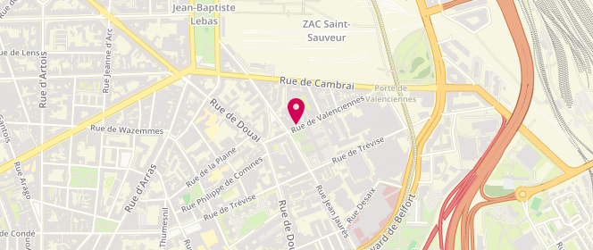 Plan de Boulangerie Didi Chakir, 17 Rue de Valenciennes, 59000 Lille