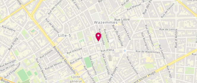 Plan de Douceurs de Nesrine, 57 Rue Jules Guesde, 59000 Lille