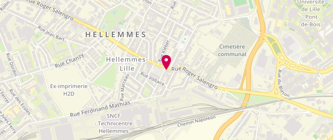 Plan de Aux Plaisirs du Palais, 248 Rue Roger Salengro, 59260 Lille