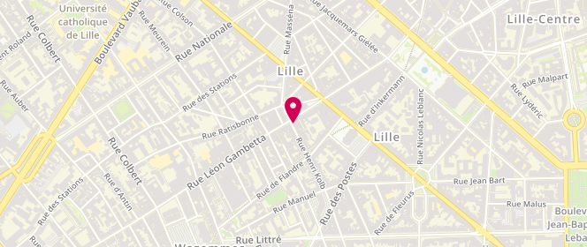 Plan de Boulangerie Lina, 155 Rue Léon Gambetta, 59000 Lille