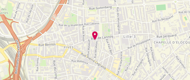 Plan de L'Authentique, 44 Rue de Lannoy, 59800 Lille