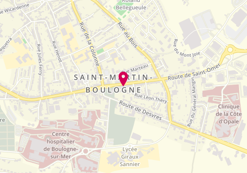 Plan de St Martin Boulangerie-Patisserie, 222 Route de Saint-Omer, 62280 Saint-Martin-Boulogne