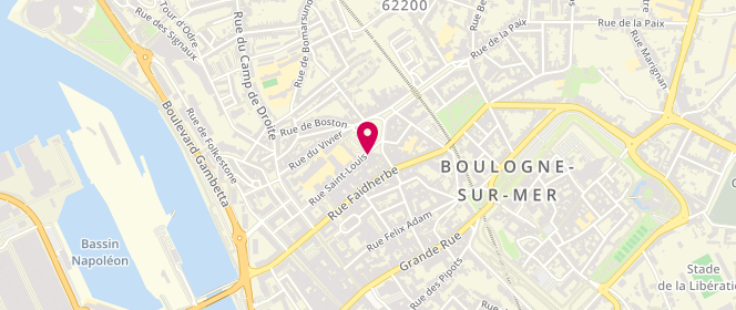 Plan de Carrefour City, 94 Rue Saint Louis, 62200 Boulogne-sur-Mer
