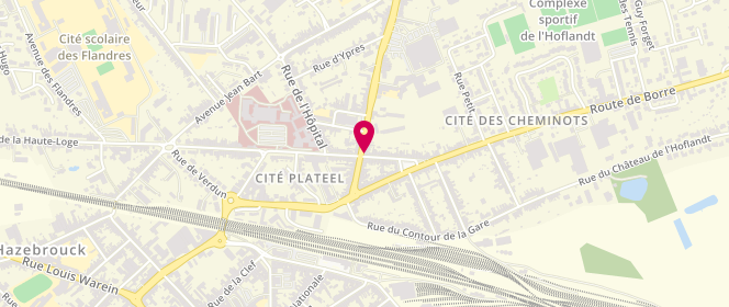 Plan de BODDAERT-Deliessche Olivier, 34 Rue Notre Dame, 59190 Hazebrouck