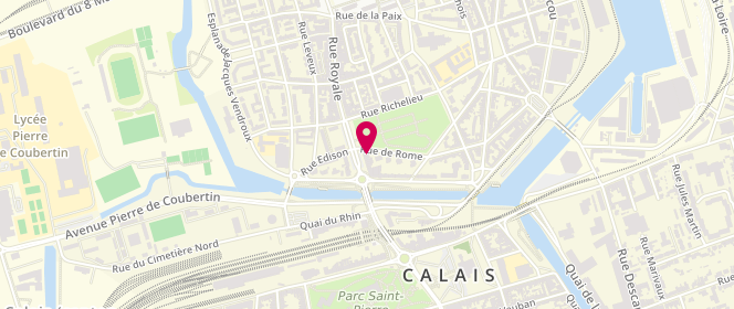Plan de Aux Delices du Parc, 18 Boulevard Clemenceau, 62100 Calais