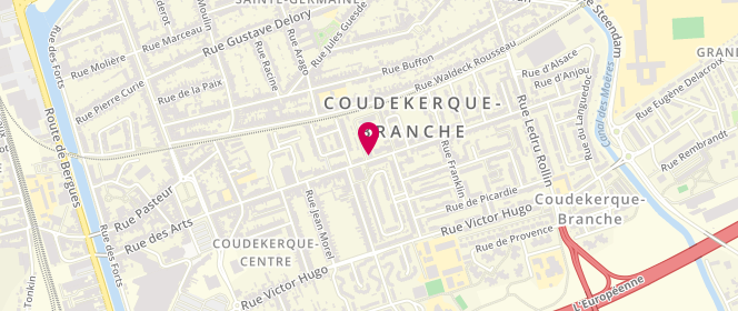 Plan de Boulangerie Pâtisserie Daniel, 127 Rue Henri Ghesquière, 59210 Coudekerque-Branche