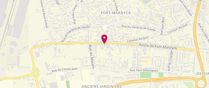 Plan de Jean WARIN Boulangerie Patisserie, Route de Fort-Mardyck, 59640 Dunkerque